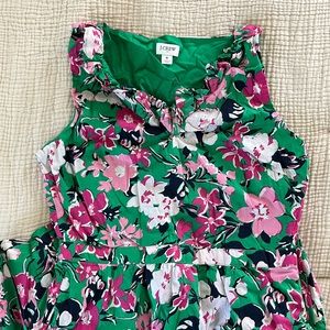 J Crew Ruffle Bottom Midi Dress